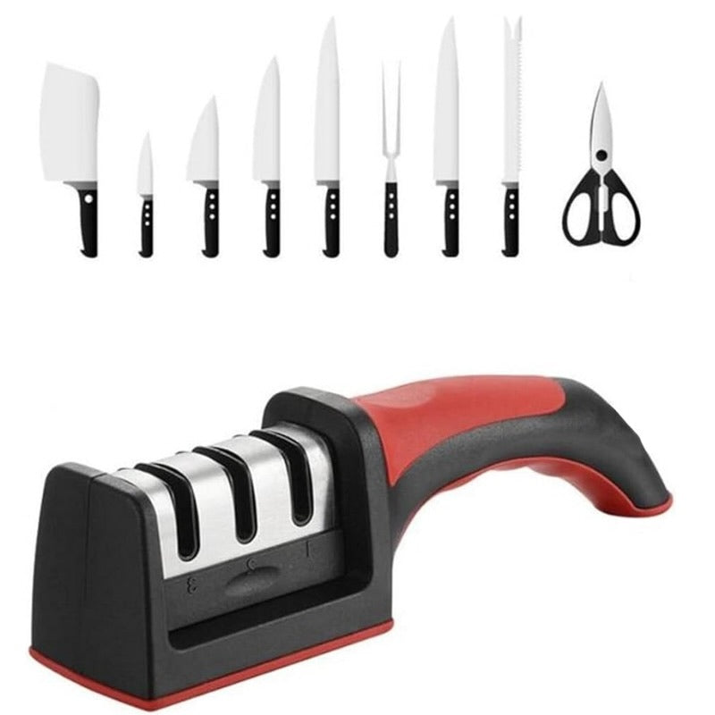 3-in-1 Knife Sharpener Set with Ceramic Peeler