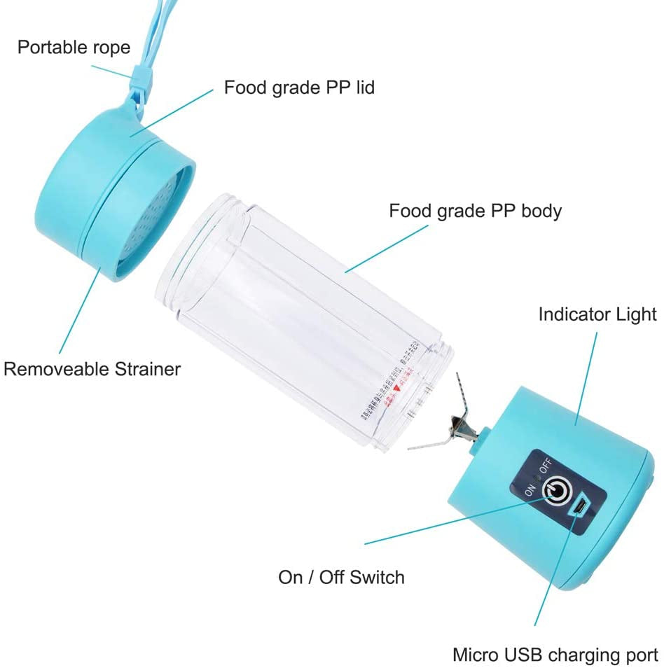 Portable Powerful 6 Blades Juicer/Blender