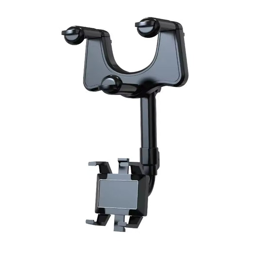 360° Rotatable & Retractable Rearview Mirror Phone Holder